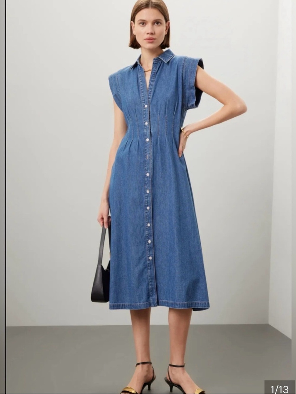 Veronica Beard Rubin Denim Midi dress - Picture 5 of 6